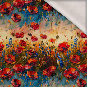 FLOWERS WZ.33 - dzianina drapana z elastanem ITY