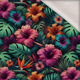 FLOWERS WZ.35 - dzianina drapana z elastanem ITY