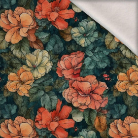 FLOWERS WZ.53 - dzianina drapana z elastanem ITY