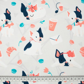 J adore Paris / brzoskwiniowy - dresówka pętelkowa 