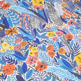 KOLOROWA ŁĄKA - dzianina laminowana 50x60 cm