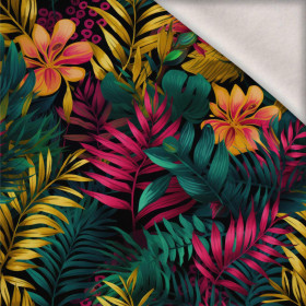 LEAVES AND FERNS WZ. 4 - dzianina drapana z elastanem ITY