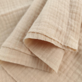 Muślin bawełniany, Double Gauze - BEŻOWY (BEIGE)