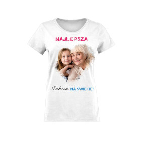 DAMSKI T-SHIRT - NAJLEPSZA BABCIA NA ŚWIECIE - Z WŁASNYM ZDJĘCIEM - ZESTAW DO USZYCIA 