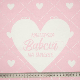 PANEL PODUSZKOWY - Najlepsza Babcia na Świecie/ serduszka i romby- HOME DECOR PREMIUM