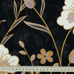 KLEKSY (classic blue) / czarny - panel sukienkowy PTE200 