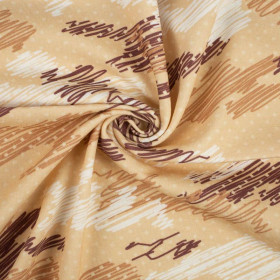 MORO - bazgroły / musztardowy - single jersey z elastanem 