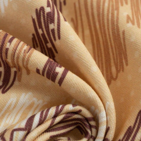 MORO - bazgroły / musztardowy - single jersey z elastanem 