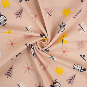 ZIMOWE WRÓBELKI / łososiowy - single jersey