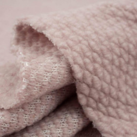 BRUDNY RÓŻ - dzianina swetrowa typu Boucle