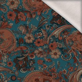 PAISLEY / Mocha Mousse  - dzianina drapana z elastanem ITY