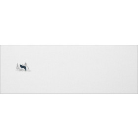 WILK (ADVENTURE) / biała - Panel panoramiczny - dzianina pętelkowa z elastanem
