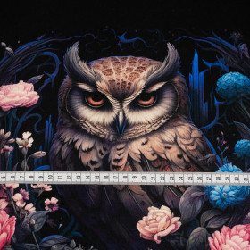 GOTHIC OWL - PANEL (60cm x 50cm) SINGLE JERSEY
