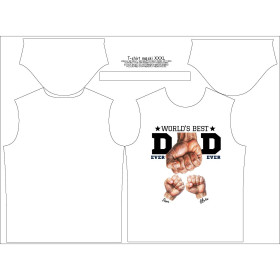 MĘSKI T-SHIRT Z WŁASNYM NADRUKIEM - WORLD'S BEST DAD EVER - ZESTAW DO USZYCIA