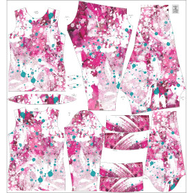 THERMO KOMPLET DAMSKI (JANE) - PINK SPLATTER - zestaw do uszycia