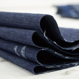 SAMOLOTY / ciemny jeans - tkanina jeansowa TJ195