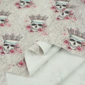 SKULL QUEEN - single jersey z elastanem TE210