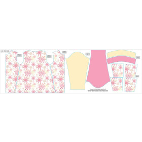 BLUZA ROZPINANA (MAX) - RÓŻOWE ŚNIEŻYNKI - DIY set