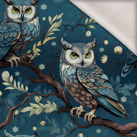 PASTEL BIRDS WZ.3 (SOWY) - dzianina drapana z elastanem ITY