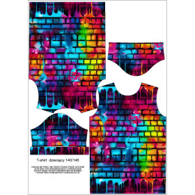 T-SHIRT DZIECIĘCY - STREET GRAFFITI WZ.3 - zestaw do uszycia