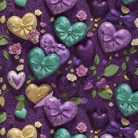 VALENTINE'S DAY 3 - dzianina drapana z elastanem ITY