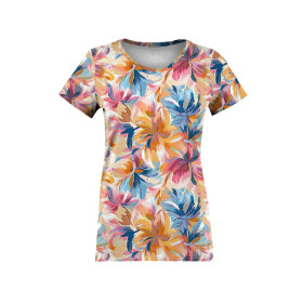 WATERCOLOR FLOWERS wz.8 - Jersey wiskozowy