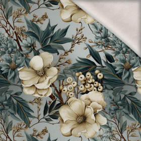 WINTER FLOWERS WZ.1 - dzianina drapana z elastanem ITY