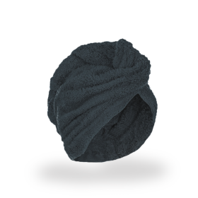 TURBAN KĄPIELOWY - CIEMNOSZARY