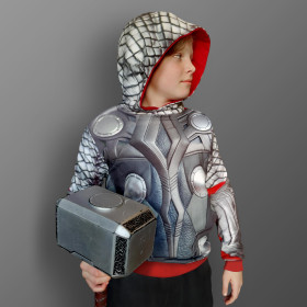 DZIECIĘCA BLUZA Z KAPTUREM (ALEX) - SUPERHERO WZ. 7 - zestaw do uszycia