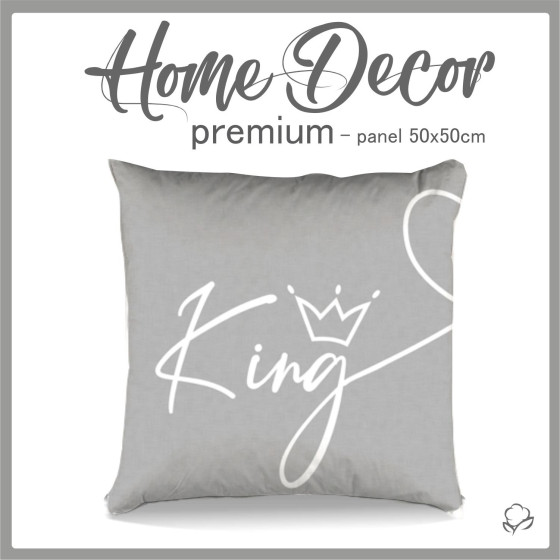 PANEL PODUSZKOWY - KING / szary- HOME DECOR PREMIUM