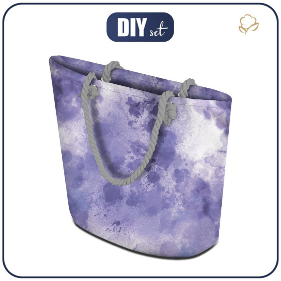 TORBA SHOPPER - KLEKSY WZ. 2 (Very Peri) - zestaw do uszycia