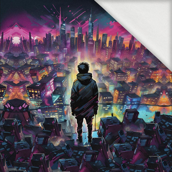 NEON GALAXY WZ.6 - PANEL (60cm x 50cm) dzianina pętelkowa z elastanem ITY