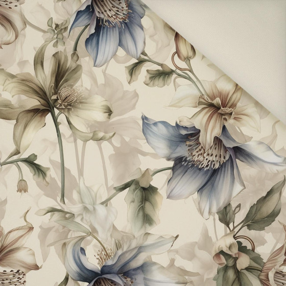 PASTEL FLOWERS WZ.5- Welur tapicerski