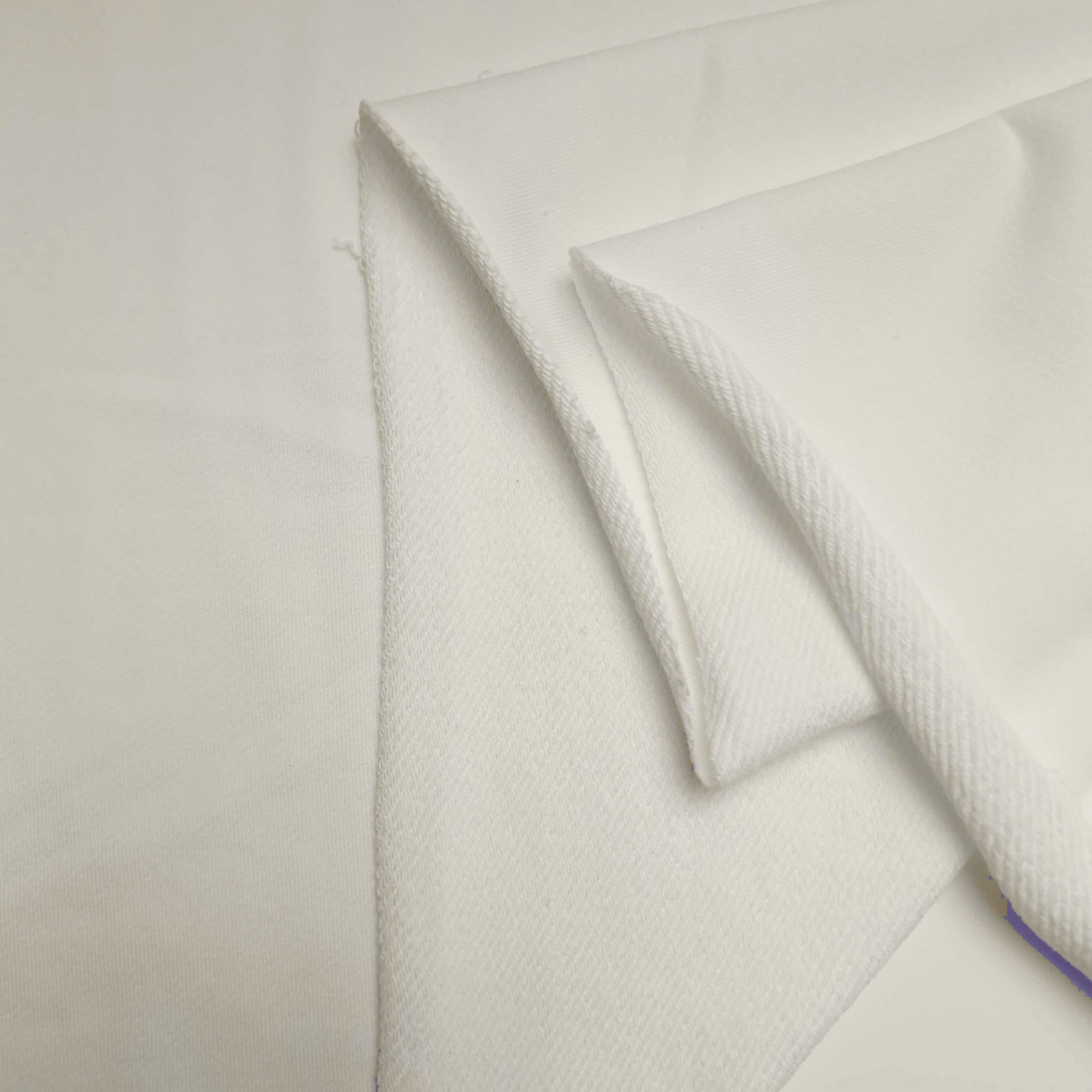 French terry TWILL PREMIUM (P290d) - ECRU (D-02) 