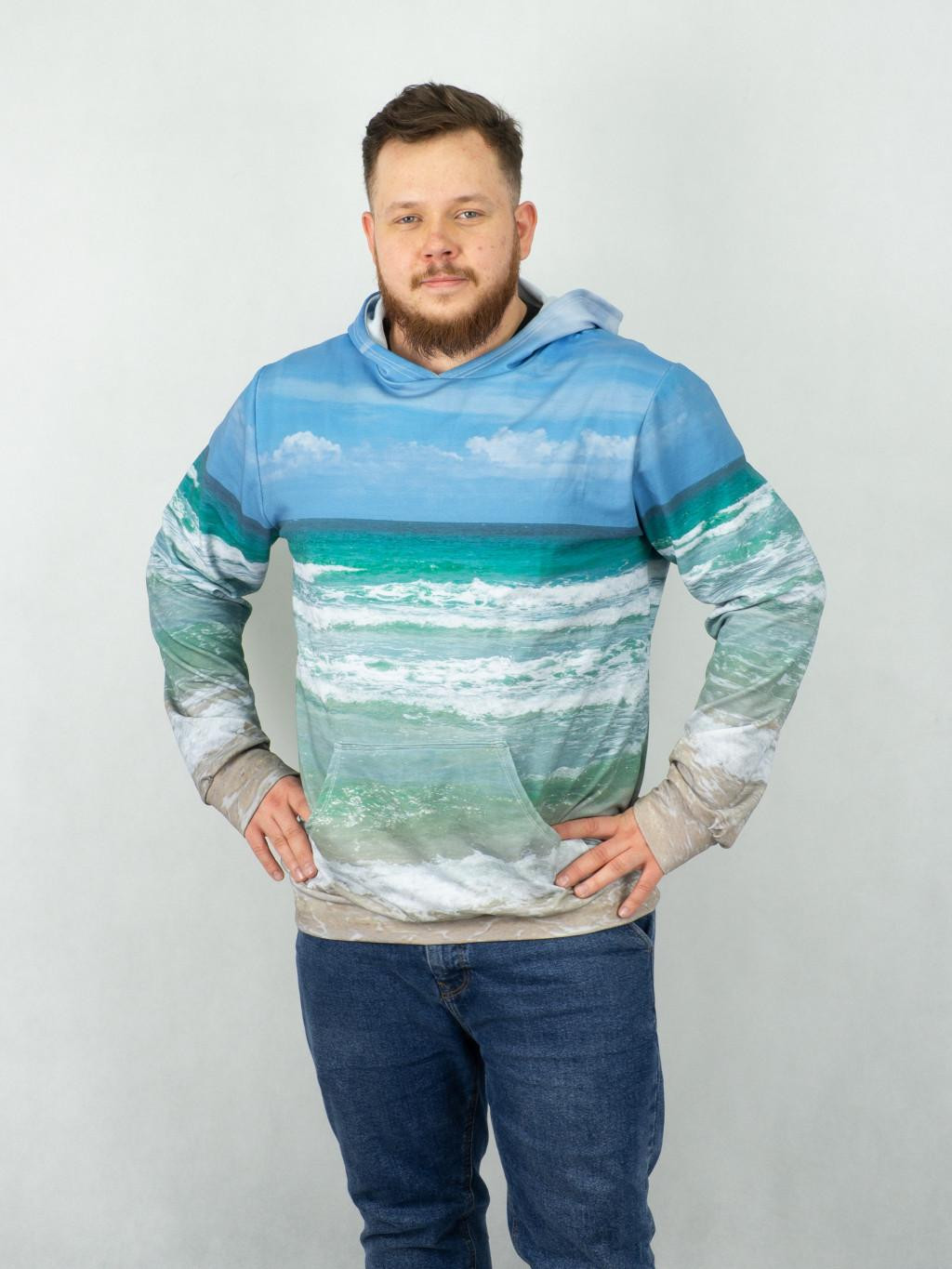 MEN’S HOODIE (COLORADO) - SEA - sewing set