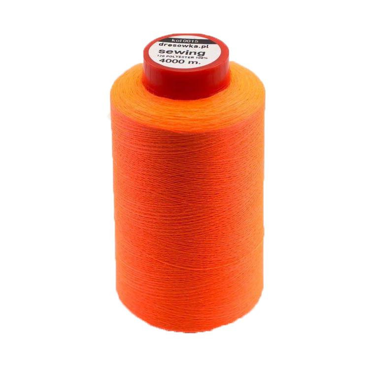 Threads 4000m overlock -  neon orange 0015