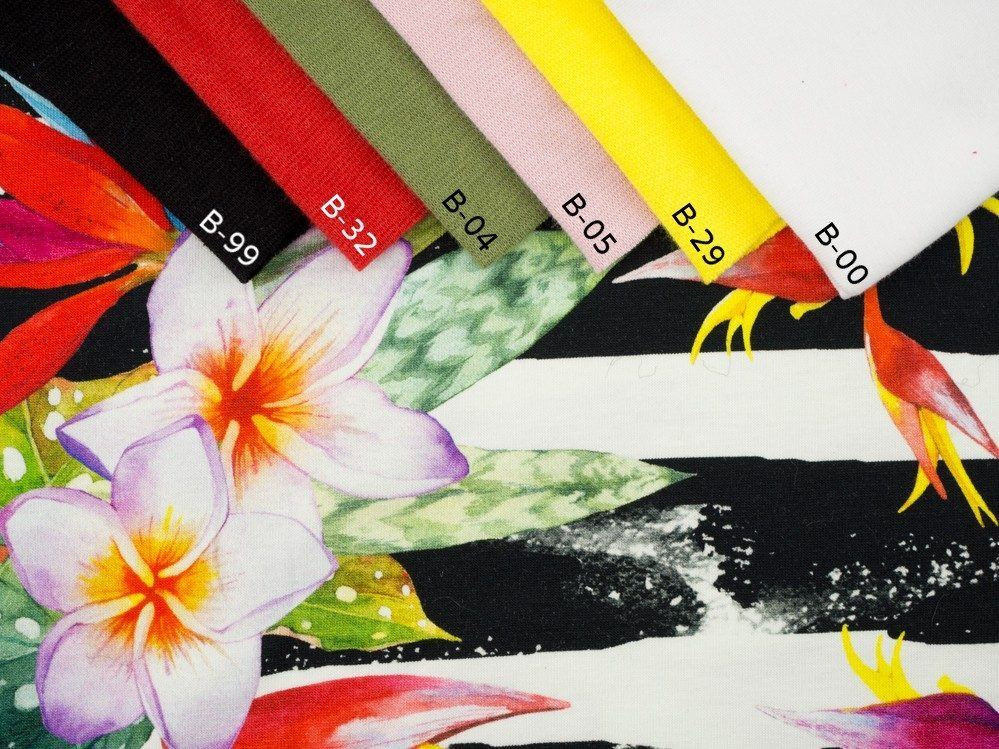 FLOWERS ON THE ZEBRA - Viscose jersey WE210