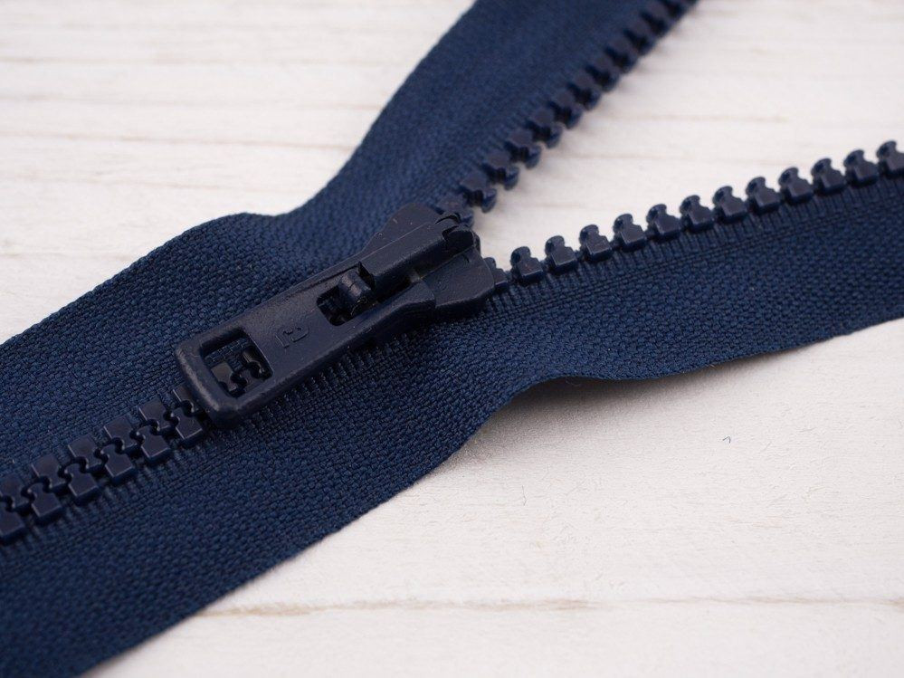 Plastic Zipper 5mm open-end 40cm - navy B-19