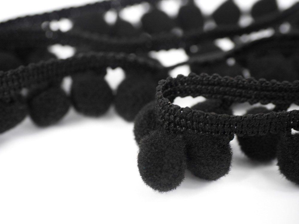 Pom Pom Trim PA18 - BLACK