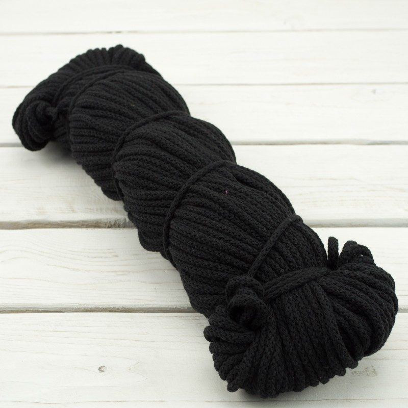 Strings cotton hank 5mm - BLACK