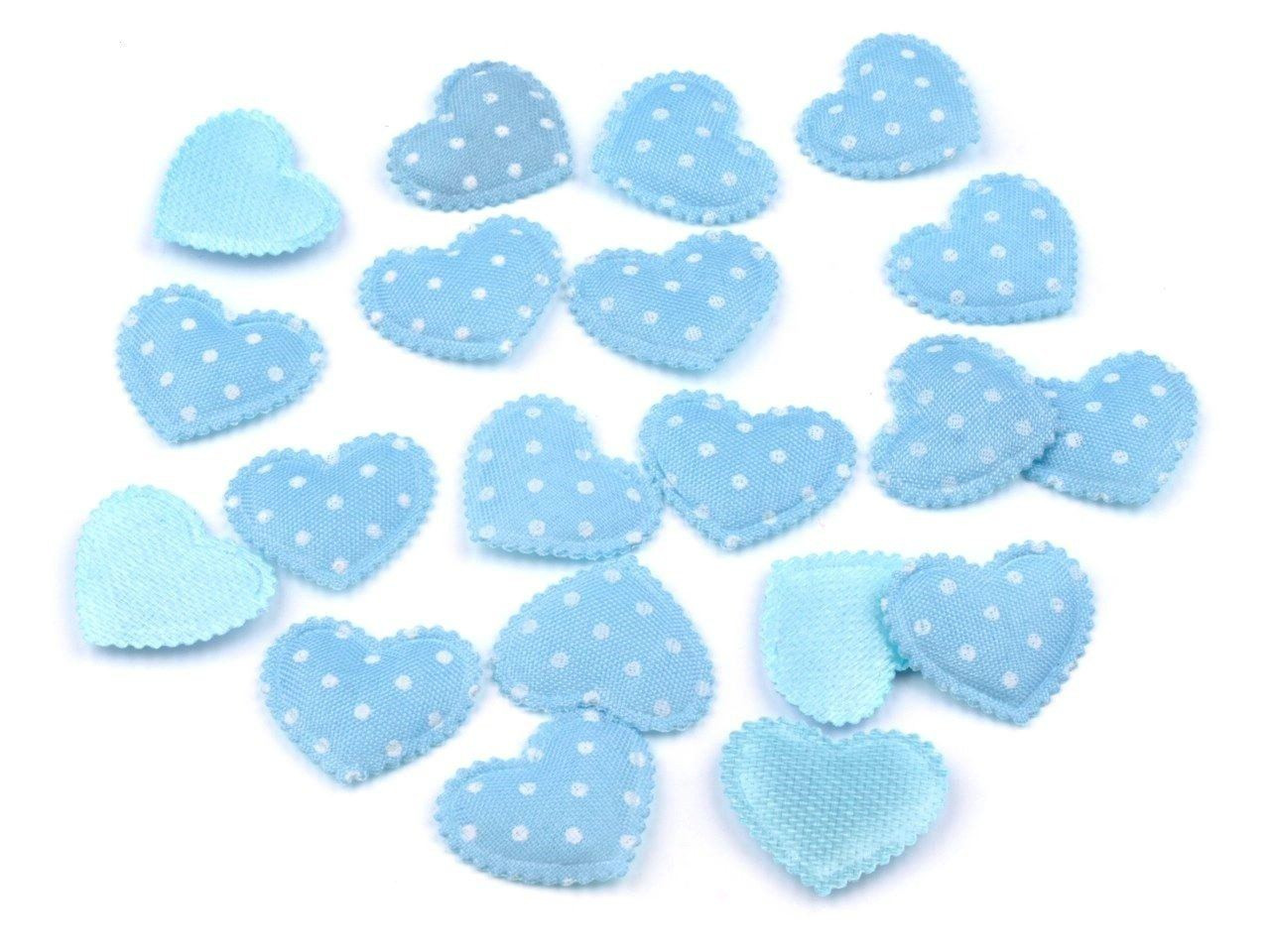 Heart Decoration with polka dots - Blue