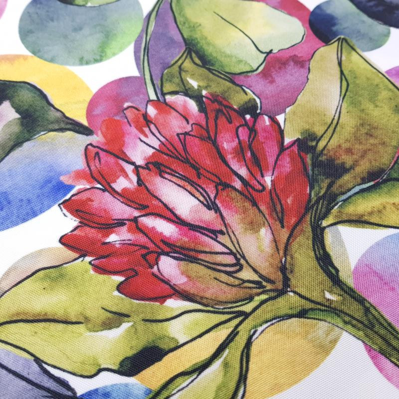 WATERCOLOR CLOVERS - Waterproof woven fabric