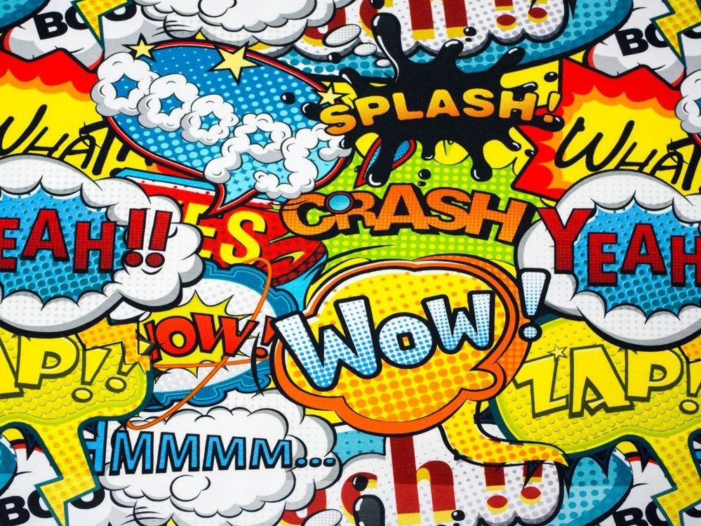 COMIC BOOK - single jersey with elastane TE210