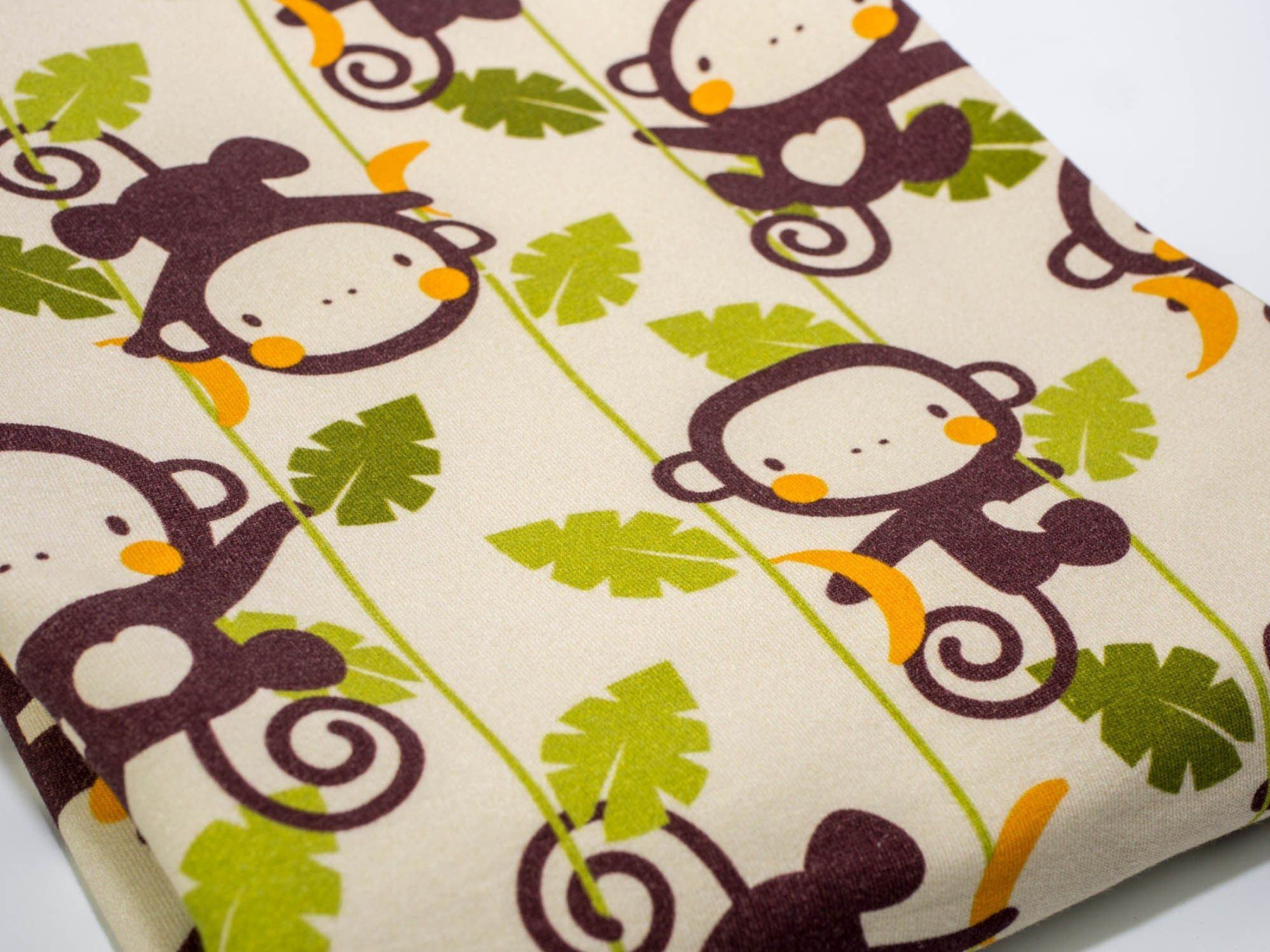 MONKEY GROVE / beige - single jersey with elastane TE210