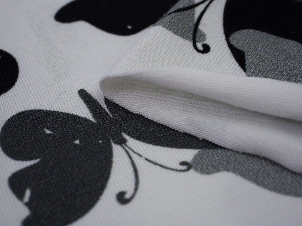 BUTTERFLIES GRAY - panel single jersey with elastane TE210