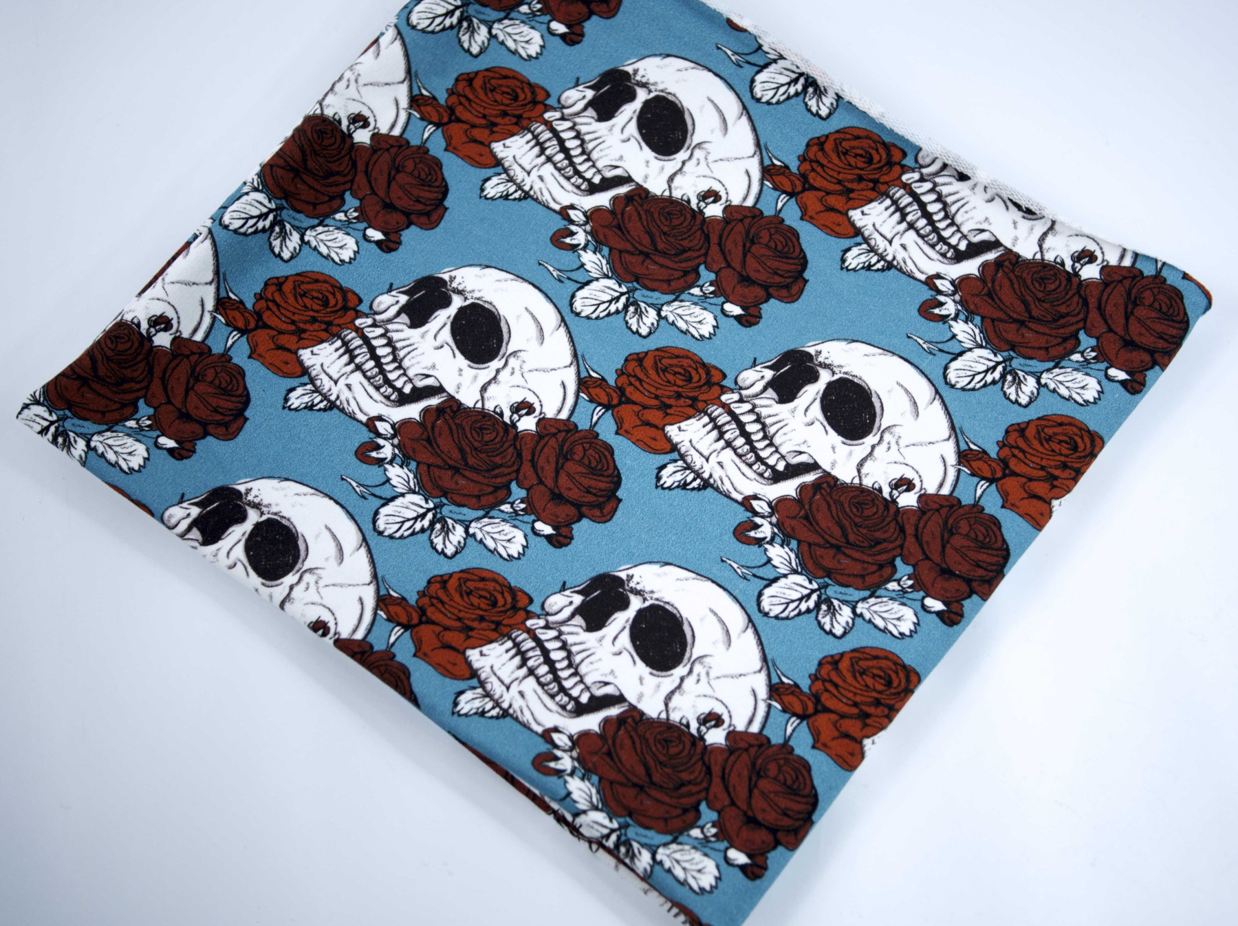 SKULLS AND ROSES - single jersey with elastane TE210