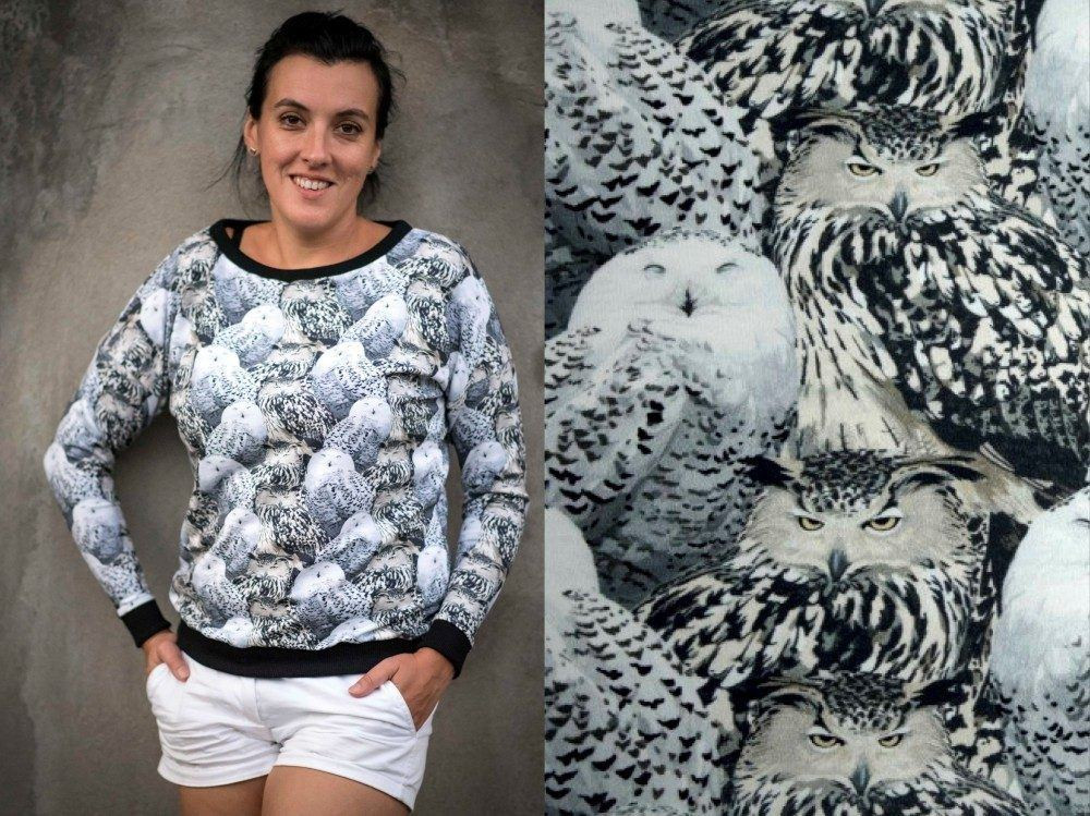 58cm EAGLE-OWLS - Viscose jersey WE210
