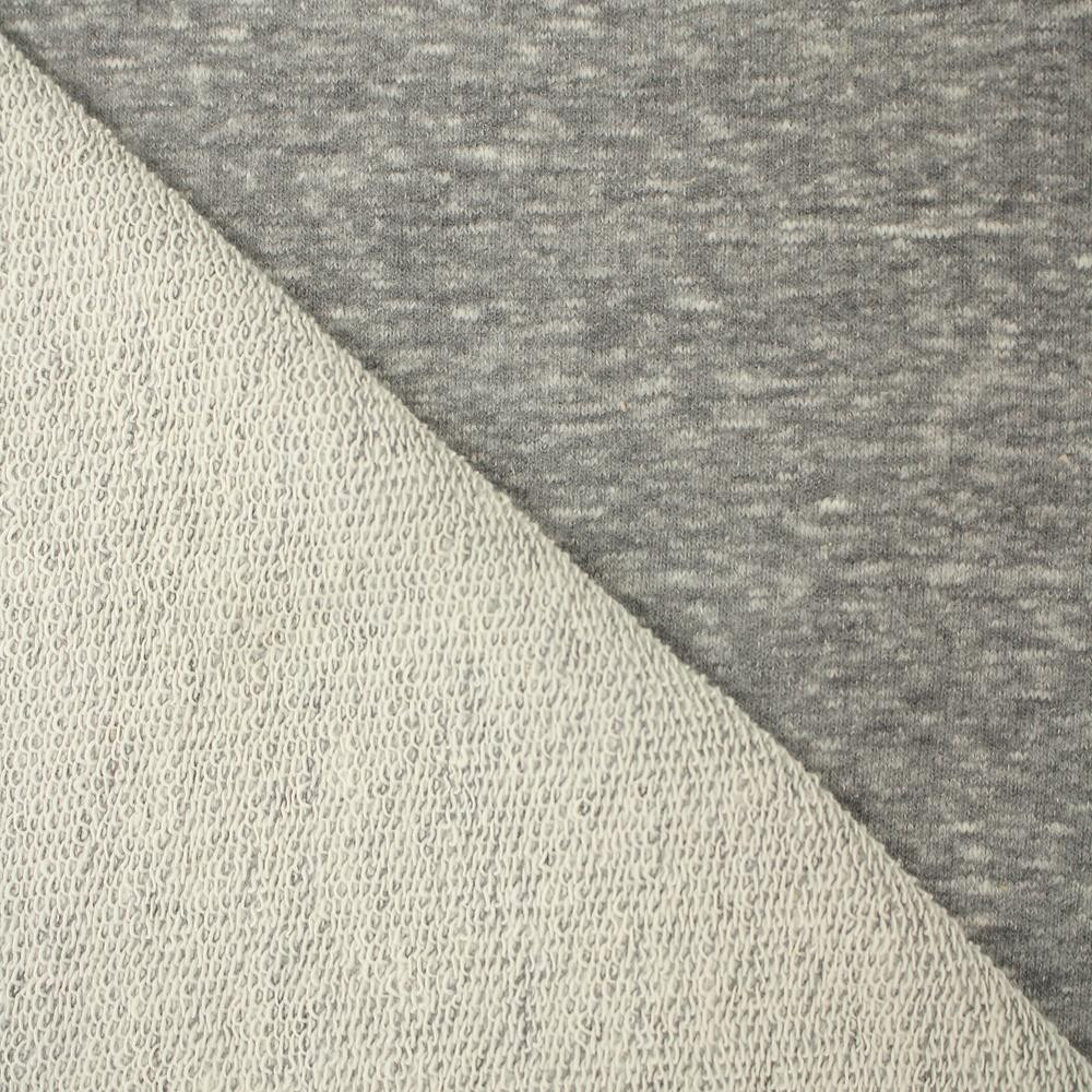 GREY MELANGE - thick looped knit 