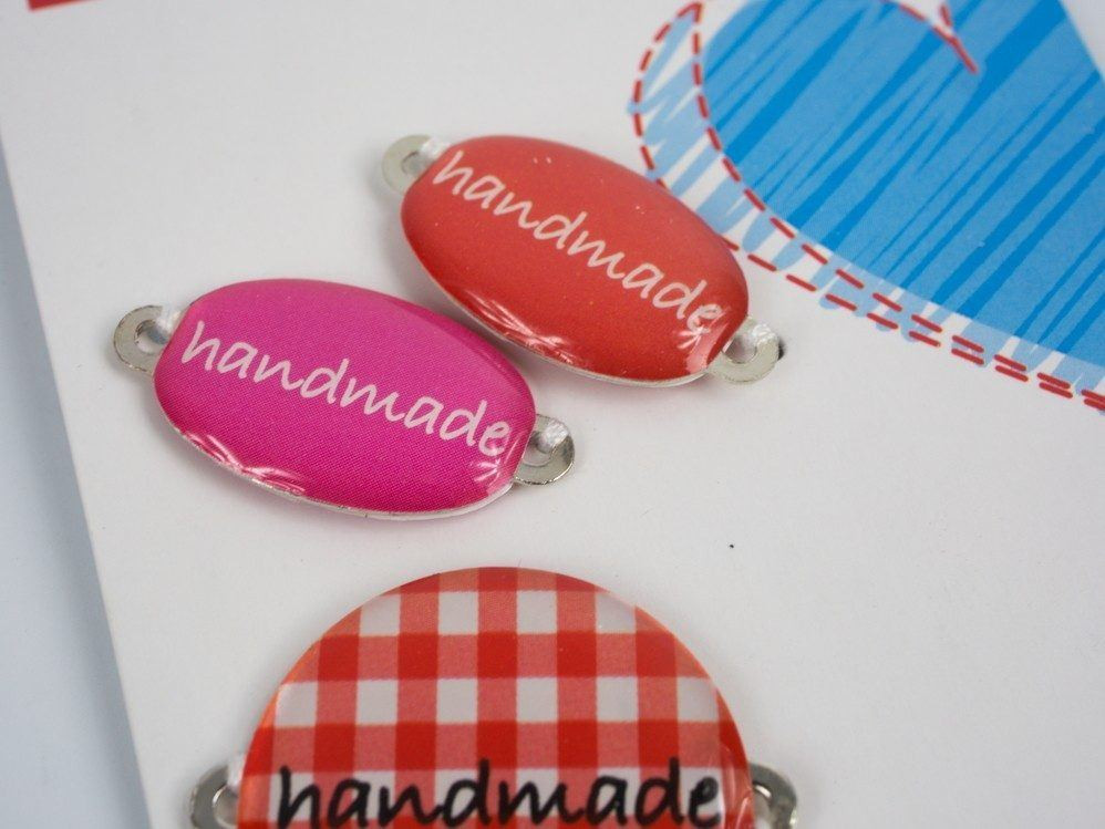 Handmade pins sew-on  PRYM Series red