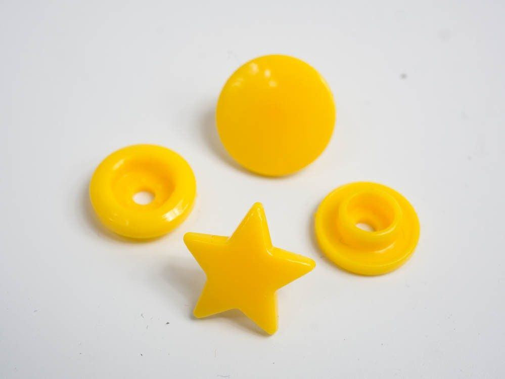 Fasteners KAM stars 12 mm canary yellow 10 sets